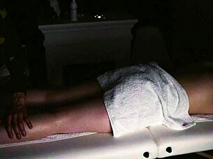 This cute couple gives her a relaxing foot massage turning steamy