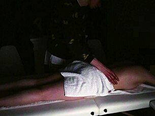 This cute couple gives her a relaxing foot massage turning steamy