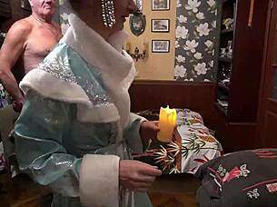 Newlywed Mature Couple Celebrates With Passionate Homemade Bedroom Fucking
