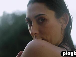 Hey, isn't this big booty latina's naked pool pose just stunning?