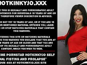 HotKinkyJo's Extreme Self-Anal Fisting Prolapse