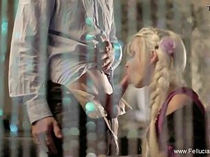 hey beautiful german blonde maid, secret blowjob with cum swallow fun 😘💦