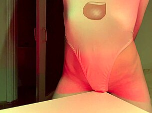 Skinny Sexy Babysitter Masturbates On Desk Table