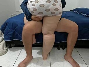 colombian milf stepmom catches masturbation gives sloppy deepthroat cum swallow