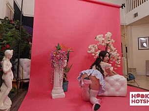 bts chloe surreal shakes thick ass backstage photoshoot tease
