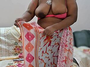 Desi bhabhi suma teases seduction with massive jiggling boobs