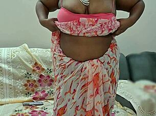 Desi bhabhi suma teases seduction with massive jiggling boobs