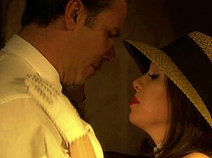 old-fashioned milf rides cock while her juicy tits get sucked sensually