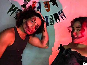 Clown girl rides big cock after halloween party in hot cosplay sex 🎉🍆