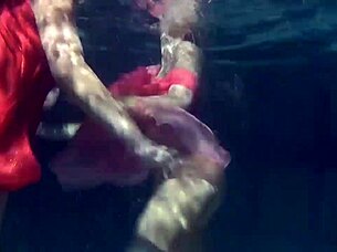 lilia and natalia splash underwater tight pussy lesbian licks