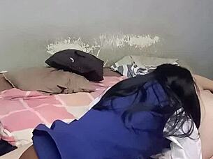 Skinny black schoolgirl secretly craves older man's throbbing cock