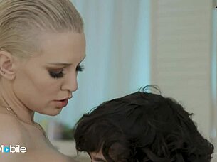 Stunning Milf Begs Masseuse's Monster Cock After Seductive Oiled Massage