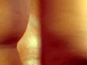 sexy ebony hotwife moans on big black cock close up squirting tight pussy.