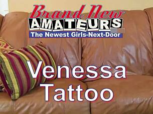 inked brunette vanessa's pussy and ass get deep pounded