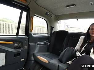 czech taxi babe gives damn good car blowjob handjob