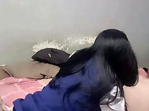 Skinny black schoolgirl secretly craves older man's throbbing cock