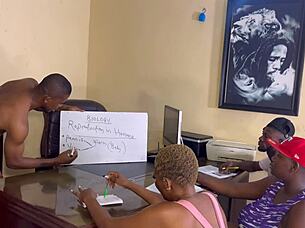 Curvy Italian BBW Worships Cock in Steamy Classroom Hardcore Romp