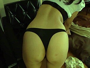 sexy japanese milf in underwear gets creampie
