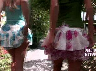 i got busted flashing my tits on university campus outdoors!