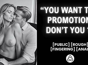 boss fucks wet employee anal creampie for promotion