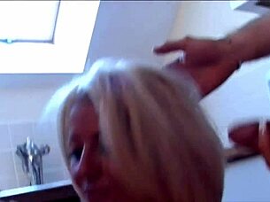 fit blonde milf tia layne spreads juicy cunt wide for handymen's rough pounding
