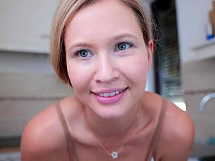 Housewife Fingers Herself While Cooking Dinner