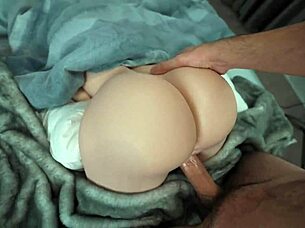 Step mom tricks son thinking she's fuck doll