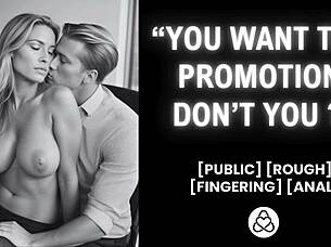 boss fucks wet employee anal creampie for promotion