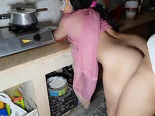 Wanna see beautiful indian bent over kitchen doggystyle fuck?