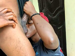 Horny couple swaps nudes then fucks on balcony