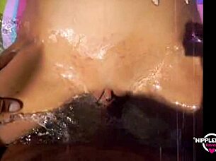 I'm so horny fucking outdoor by the beach, my pierced nipples and pussy stretching wild