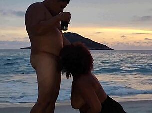 Hotwife Fucks Young Stud on Beach Moaning Loud Outdoor Creampie!