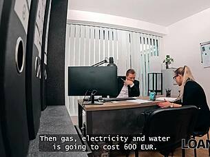 loan4k. library bookworm exposes slut side on office desk