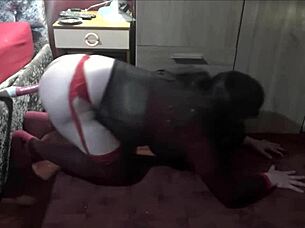 Crossdressing Mark Wright SUCKS COCK clean after rough ASSFUCKING