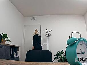 loan4k. library bookworm exposes slut side on office desk