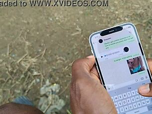 Horny couple swaps nudes then fucks on balcony