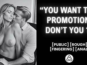 boss fucks wet employee anal creampie for promotion