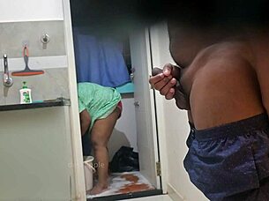 wow hidden cam flashes cock to maid sushmitha!