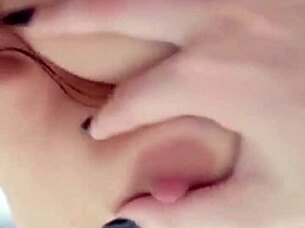 I moan sucking dildo while fingering huge tits pussy