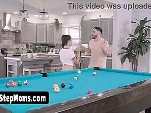 skinny milf, bend over for my monster cock billiard lesson