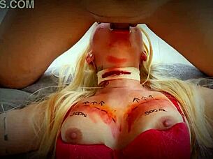 sexy zombie nurse back from halloween party craves pov cumshot!