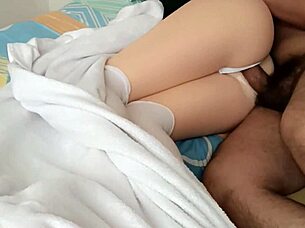 japanese milf fuck doll gets accidental anal creampie part 2
