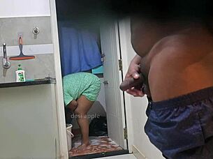 wow hidden cam flashes cock to maid sushmitha!