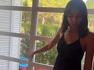 latina gym slut workout creampie fuck