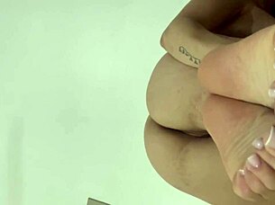 Camila Vegas teases with feet and ass solo