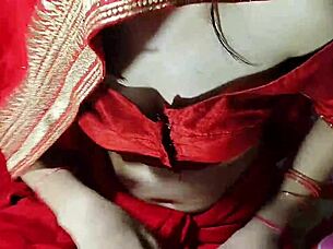 newlywed desi bride rides devar's cock cowgirl in hardcore homemade threesome