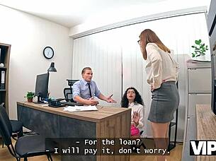 why does bank boss lady cum so hard at work?