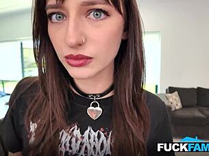 teaching goth babe daddy's thick cock lana smalls