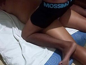 Passionate bedroom massage turns into creampie sex