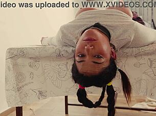 Spanish pawg roughly ass fucked and deepthroated in bondage